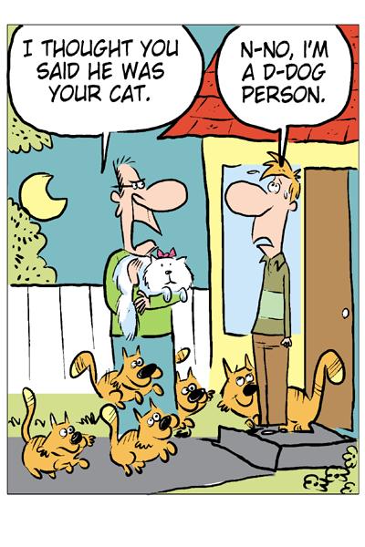 Original pet cartoon by Dan Thompson