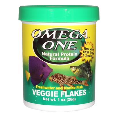 Omega One Veggie Flakes Fish Food 1 ounce Omega One Veggie Flakes Fish Food 1 ounce