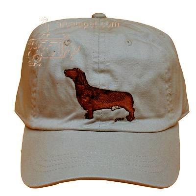Cap 100% Cotton with Embroidered Dachshund Red Cap 100% Cotton with Embroidered Dachshund Red