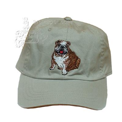 Cap 100% Cotton with Embroidered Bulldog Cap 100% Cotton with Embroidered Bulldog