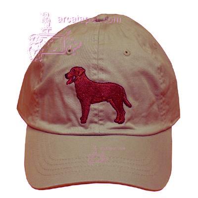 Cap 100% Cotton w/Embroidered Labrador Chocolate Retriever Cap 100% Cotton w/Embroidered Labrador Chocolate Retriever
