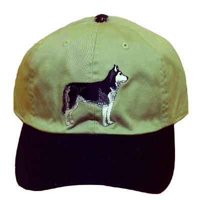 Cap 100% Cotton with Embroidered Siberian Husky Cap 100% Cotton with Embroidered Siberian Husky