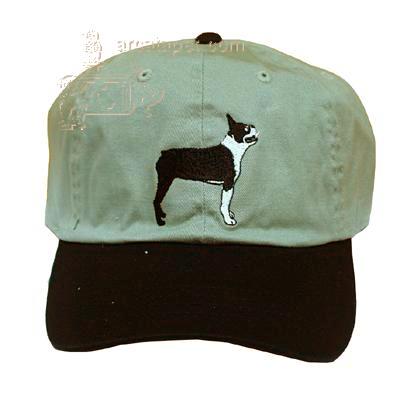 Cap 100% Cotton with Embroidered Boston Terrier Cap 100% Cotton with Embroidered Boston Terrier