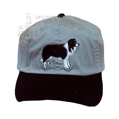 Cap 100% Cotton with Embroidered Border Collie Cap 100% Cotton with Embroidered Border Collie