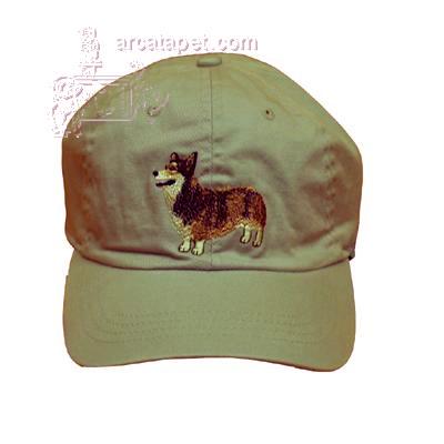 Cap 100% Cotton with Embroidered Welsh Corgi Cap 100% Cotton with Embroidered Welsh Corgi