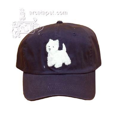 Cap 100% Cotton with Embroidered West Highland White Cap 100% Cotton with Embroidered West Highland White