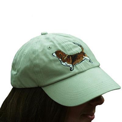Cap 100% Cotton with Embroidered Basset Hound Cap 100% Cotton with Embroidered Basset Hound