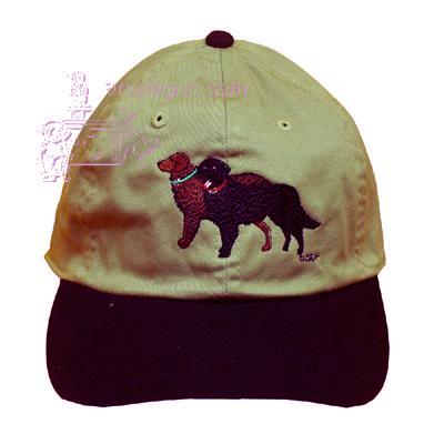 Cap 100% Cotton with Embroidered Flat Coated Retriever Cap 100% Cotton with Embroidered Flat Coated Retriever