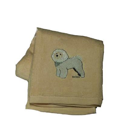 Cotton Terry Cloth Dog Hand Towel with Bichon Frise Cotton Terry Cloth Dog Hand Towel with Bichon Frise