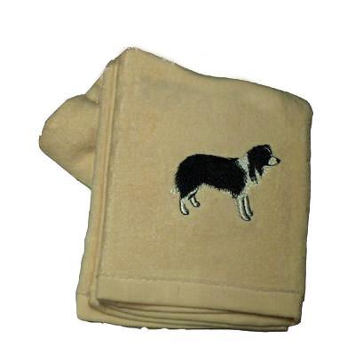 Cotton Terry Cloth Dog Hand Towel with Border Collie Cotton Terry Cloth Dog Hand Towel with Border Collie