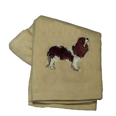 Cotton Terry Cloth Dog Hand Towel with Cavalier Spaniel Cotton Terry Cloth Dog Hand Towel with Cavalier Spaniel