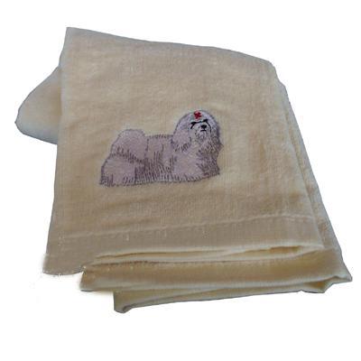 Cotton Terry Cloth Dog Hand Towel with Embroidered Maltese Cotton Terry Cloth Dog Hand Towel with Embroidered Maltese