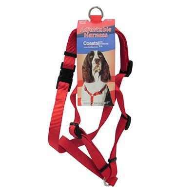 Adjustable Medium Dog Harness 3/4-inch Red Nylon Adjustable Medium Dog Harness 3/4-inch Red Nylon
