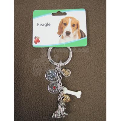Key Chain Beagle with 5 Charms