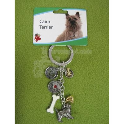 Key Chain Cairn Terrier with 5 Charms Key Chain Cairn Terrier with 5 Charms