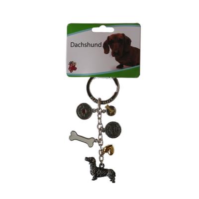 Key Chain Dachshund with 5 Charms