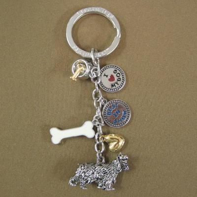 Key Chain English Cocker Spaniel with 5 Charms