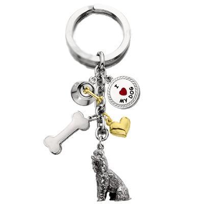 Key Chain Poodle with 5 Charms Key Chain Poodle with 5 Charms