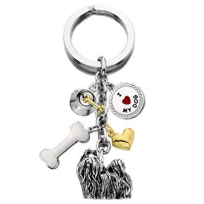 Key Chain Shih Tzu with 5 Charms