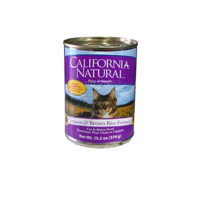 California Natural Venison/Brown Rice Cat Food Lg Can Single California Natural Venison/Brown Rice Cat Food Lg Can Single
