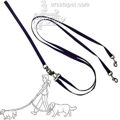 Pet Walker-Plus Nylon Leash 2-Dog Purple Small Pet Walker-Plus Nylon Leash 2-Dog Purple Small