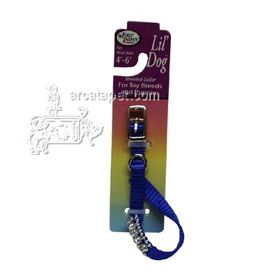 Nylon Lil' Dog Jeweled Dog Collar Blue Small Nylon Lil' Dog Jeweled Dog Collar Blue Small