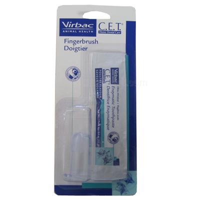 Virbac C.E.T. Enzyme Pet Dental Fingerbrush with Toothpaste Virbac C.E.T. Enzyme Pet Dental Fingerbrush with Toothpaste