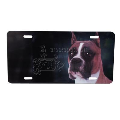 Aluminum Dog Breed License Plate with Boxer