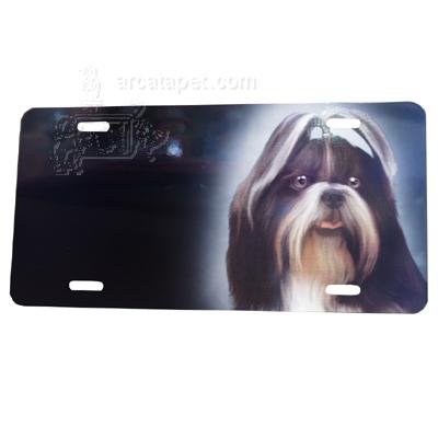 Aluminum Dog Breed License Plate with Shih Tzu