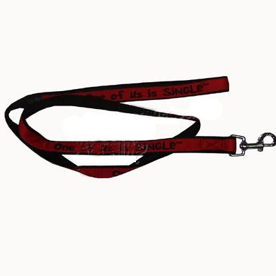 Embroidered Dog Leash 4-ft x3/4-in One of us is Single Embroidered Dog Leash 4-ft x3/4-in One of us is Single
