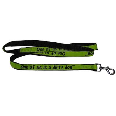 Embroidered Dog Leash 4-ft x3/4-in One of us is a Dirty Dog Embroidered Dog Leash 4-ft x3/4-in One of us is a Dirty Dog