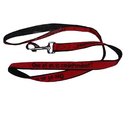 Embroidered Dog Leash 4-ft x1-in One of us is Codependent Embroidered Dog Leash 4-ft x1-in One of us is Codependent