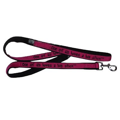 Embroidered Dog Leash 6-ftx3/4 One of us Loves a Big Stick Embroidered Dog Leash 6-ftx3/4 One of us Loves a Big Stick