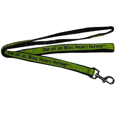 Embroidered Dog Leash 6-ftx3/4 One of us Likes Heavy Petting Embroidered Dog Leash 6-ftx3/4 One of us Likes Heavy Petting