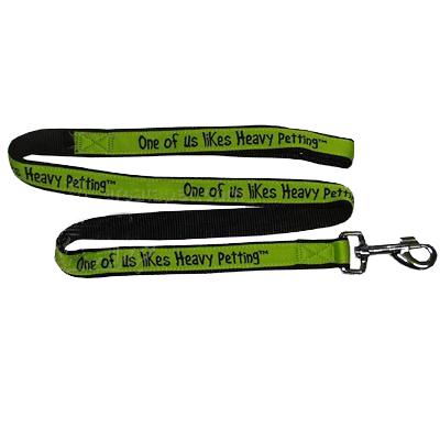 Embroidered Dog Leash 6-ftx1in One of us likes Heavy Petting Embroidered Dog Leash 6-ftx1in One of us likes Heavy Petting