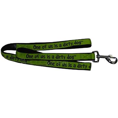 Embroidered Dog Leash 6-ftx1-in One of us is a Dirty Dog Embroidered Dog Leash 6-ftx1-in One of us is a Dirty Dog