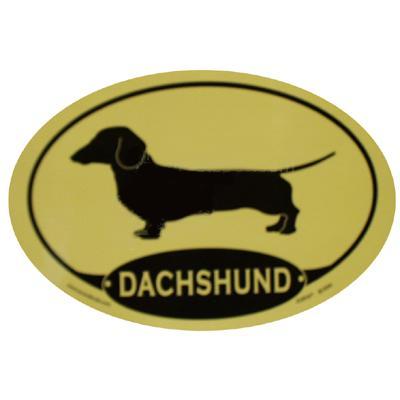 Euro Style Oval Dog Decal Dachshund