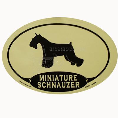 Euro Style Oval Dog Decal Minature Schnauzer