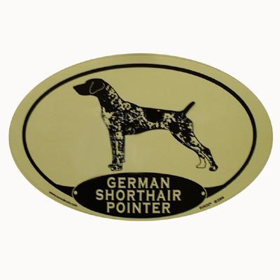 Euro Style Oval Dog Decal German Shorthair Pointer