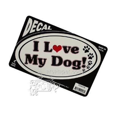 6-inch Oval I Love My Dog! Decal 