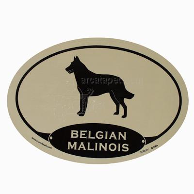 Euro Style Oval Dog Decal Belgian Malinois