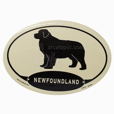 Euro Style Oval Dog Decal Newfoundland