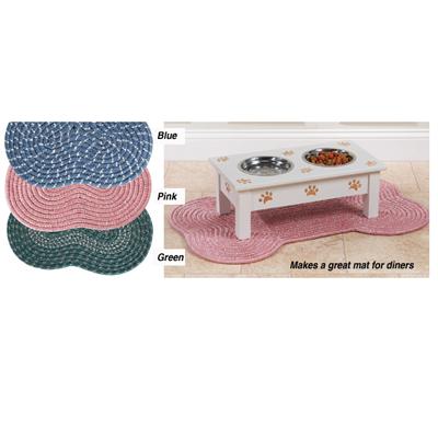 Bone Shaped Braided Place Mat Pink