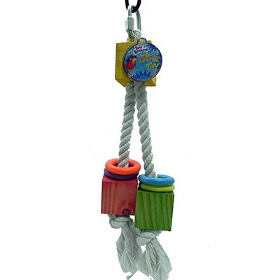Bird Brainers Rope Toy w/ Rings Bird Toy Bird Brainers Rope Toy w/ Rings Bird Toy