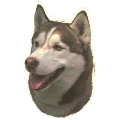 Double Sided Dog Decal Husky Double Sided Dog Decal Husky