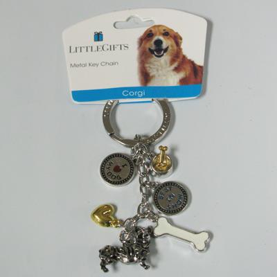 Key Chain Corgi with 5 Charms Key Chain Corgi with 5 Charms