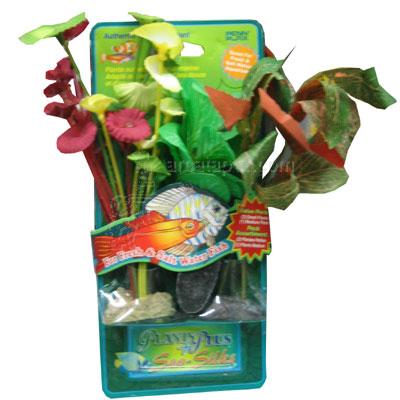 Mixed 3-Pack of Silk Aquarium Plants Small Medium Mixed 3-Pack of Silk Aquarium Plants Small Medium