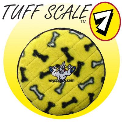 Tuffy's Flyer Jr Yellow Bone Design Dog Toy Tuffy's Flyer Jr Yellow Bone Design Dog Toy
