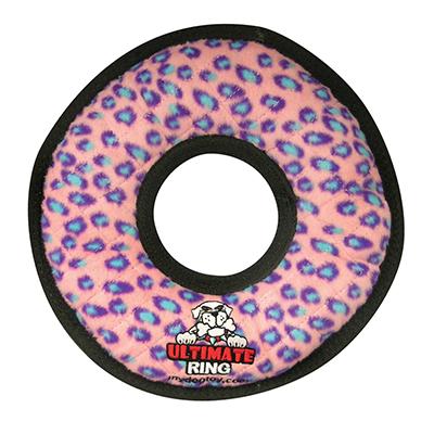 Tuffy's Ultimate Rumble Ring Pink Leopard Dog Toy Tuffy's Ultimate Rumble Ring Pink Leopard Dog Toy