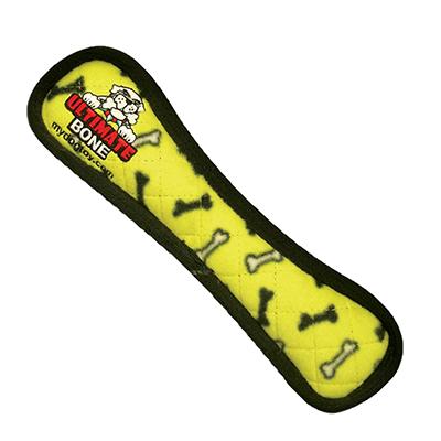 Tuffy's Ultimate Stone Bone Yellow Bone Print Dog Toy Tuffy's Ultimate Stone Bone Yellow Bone Print Dog Toy